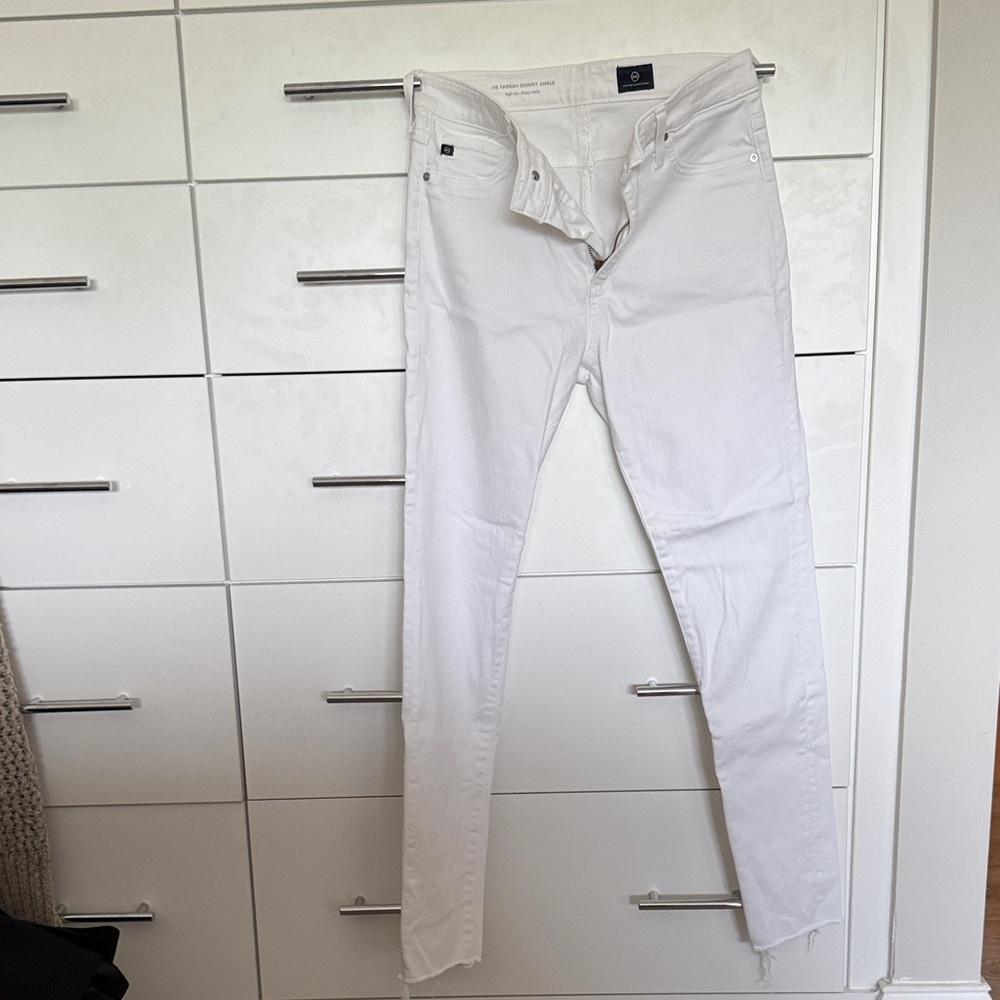 AG Adriano Goldschmied Women's Crisp White Skinny Jeans. Size 27.